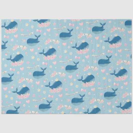 かわいい オーダーメイド クジラ 薄葉紙 (正面)