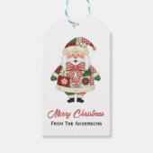 かわいい オーダーメイド サンタ クリスマス ホリデー ギフトタグ (正面)