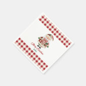 かわいい オーダーメイド サンタ クリスマス ホリデー スタンダードカクテルナプキン (角)
