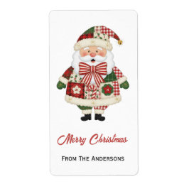 かわいい オーダーメイド サンタ クリスマス ホリデー ラベル