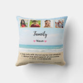 かわいい オーダーメイド ファミリーフォト クッション (裏面)