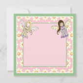 かわいい オーダーメイド 天使 フェアリー 誕生日パーティー ご招待 招待状 (裏面)