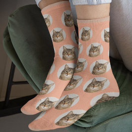かわいい オーダーメイド 猫 写真 ソックス