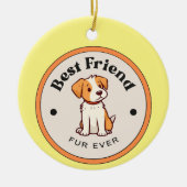 かわいい！オーナメント最高の- Friend Fur Ever - Puppy セラミックオーナメント (正面)