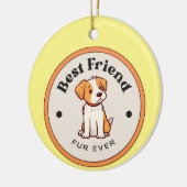 かわいい！オーナメント最高の- Friend Fur Ever - Puppy セラミックオーナメント (左)
