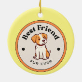 かわいい！オーナメント最高の- Friend Fur Ever - Puppy セラミックオーナメント (裏面)