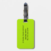 かわいい「カエルと私」カエルの荷物タグ子供へ ラゲッジタグ (裏面縦)