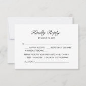 かわいい カジュアル ウェディング RSVP カード (正面)