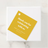 かわいい カスタム イエロー カップル シャワー お礼 フェイバータグ (インサイチュ)