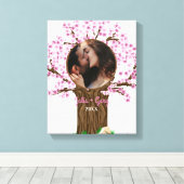 かわいい カスタム 家族の写真 キャンバスプリント (インサイチュ (ウッドフロア))