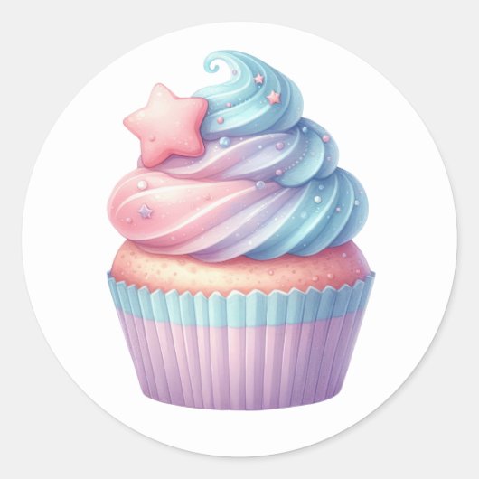 かわいい カップケーキ ステッカー (正面)