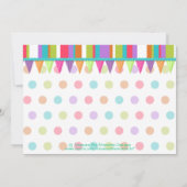 かわいい カップケーキ 誕生日 招待状【3】 招待状 (裏面)