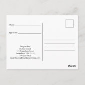 かわいい カラフルなカエル リマインダー カード (裏面)