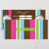 かわいい カラフルなパン屋のマカロン ギフト券 (正面/裏面)