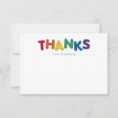 かわいい カラフルな感謝の気持ちを込めたパーソナライズドメッセージ サンキューカード (正面)