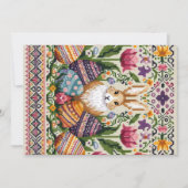 かわいい/カラフルな春のイースター フェアアイル シーズンカード (正面)