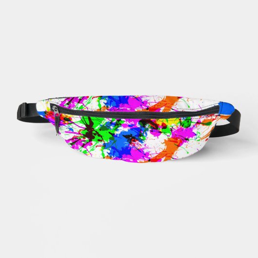 かわいい カラフルな スプラッター ペイント デザイン ブライダル シャワー ファニーパック (正面)