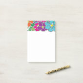 かわいい カラフルな 花柄 ポストイット (デスク上)