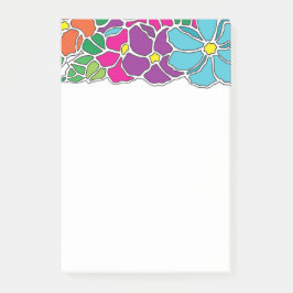 かわいい カラフルな 花柄 ポストイット