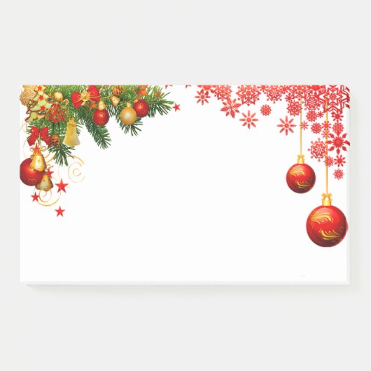 かわいい,カラフルクリスマスオーナメント,休日 ポストイット (正面)