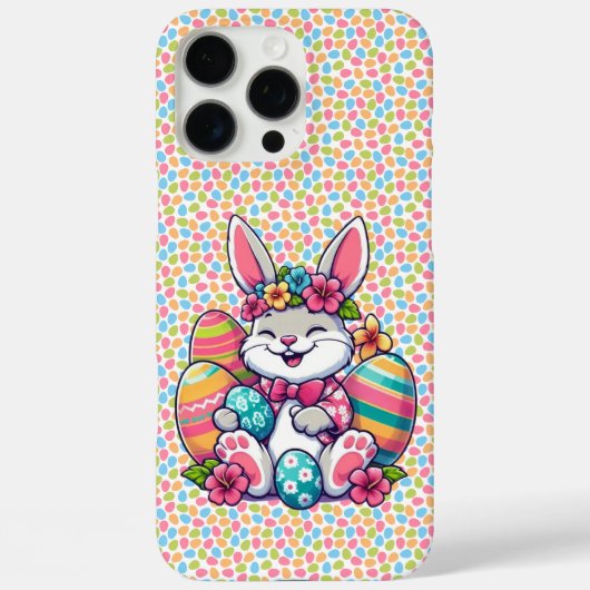 かわいい&カラフルハワイアン/トロピカルイースターバニー Case-Mate iPhoneケース (裏面)