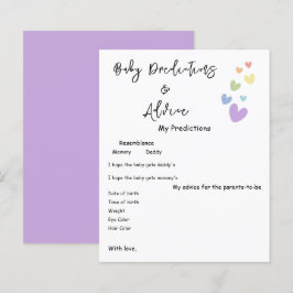 かわいい&カラフルハートベビーシャワーゲームフライヤー