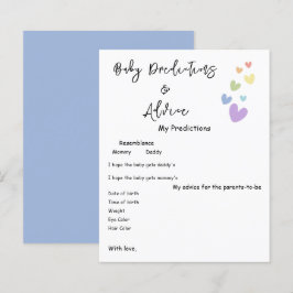 かわいい&カラフルハートベビーシャワーゲームフライヤー