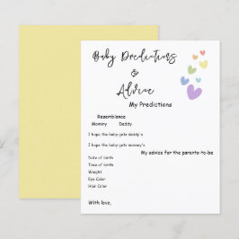 かわいい&カラフルハートベビーシャワーゲームフライヤー