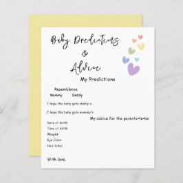 かわいい&カラフルハートベビーシャワーゲームフライヤー