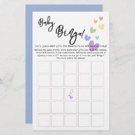 かわいい&カラフルハートベビービンゴゲームフライヤー