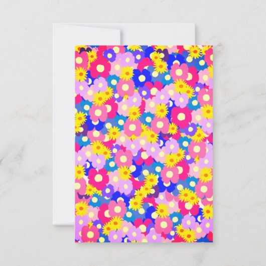 かわいい&カラフルベビーイン開花シャワー招待状 案内状 (裏面)