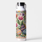 かわいい/カラフル春/イースターフェア島 ウォーターボトル (正面)