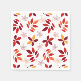 かわいい&カラフル紅葉パターン スタンダードカクテルナプキン