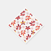 かわいい&カラフル紅葉パターン スタンダードカクテルナプキン (角)