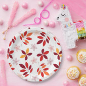 かわいい&カラフル紅葉パターン ペーパープレート (パーティー)