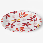 かわいい&カラフル紅葉パターン ペーパープレート (アングル)