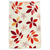 かわいい&カラフル紅葉パターン ミディアムペーパーバッグ (裏面)