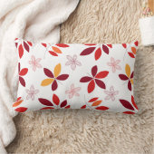 かわいい&カラフル紅葉パターン ランバークッション (ブランケット)