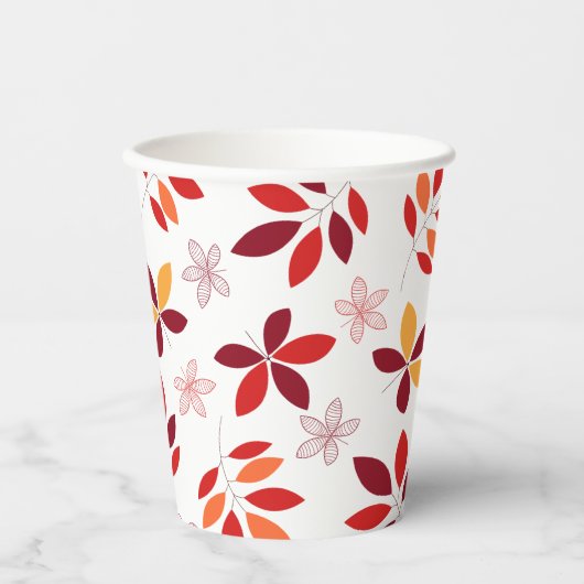 かわいい&カラフル紅葉パターン 紙コップ (正面)