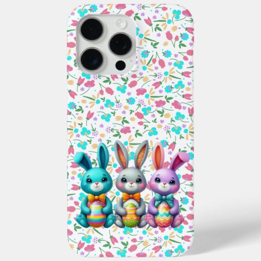 かわいい,カラフル3イースターバニー Case-Mate iPhoneケース (裏面)