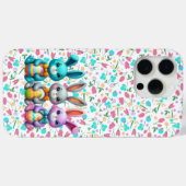 かわいい,カラフル3イースターバニー Case-Mate iPhoneケース (裏面 (横))