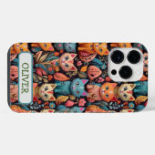  かわいい カラフル な 幻想的な 子猫 iPhoneケース (裏面横)