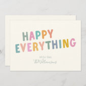 かわいい カラフル タイポグラフィー 幸せな 全て シンプル シーズンカード (正面/裏面)