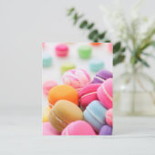 かわいい カラフル デザート フレンチ マカロン ポストカード (スタンド正面)