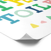 かわいい カラフル トイレを流す ファン キッズ トイレ ポスター (角)