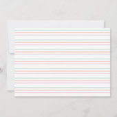 かわいい カラフル ハート スクリプト ステーショナリー ノート カード (裏面)