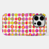 かわいい カラフル ハート パステル バレンタイン ラブ パターン Case-Mate iPhoneケース (裏面 (横))