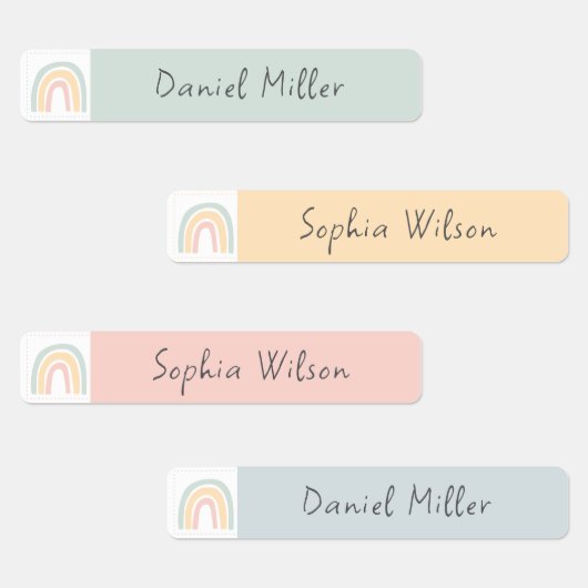 かわいい カラフル レインボー オーダーメイド 湯名前ラベル ラベル (グループ)