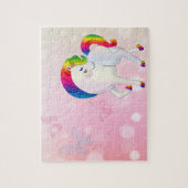 かわいい,カラフル《写真》ぼけ味,レインボーユニコーン ジグソーパズル (縦)