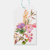 かわいい カラフル 水彩 花 赤ちゃんシャワー オーダーメイド ギフトタグ (裏面)